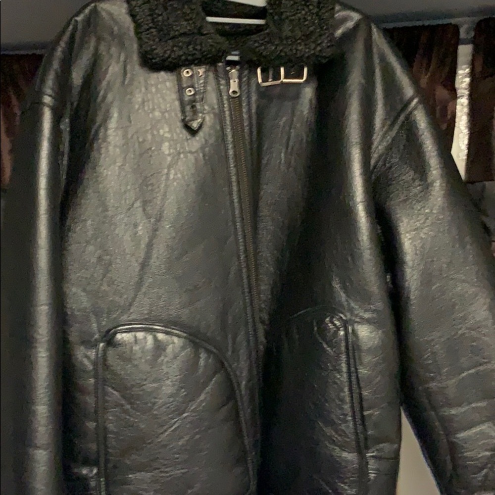 Leather coat